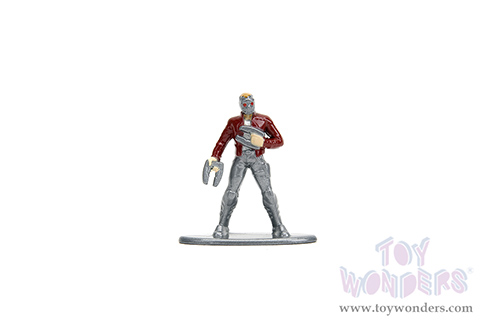 Jada Toys - Hollywood Rides | Marvel Guardians of the Galaxy Ford Mustang with Star Lord Diecast Figure (1969, 1/32 scale diecast model car, Silver/Dark Red) 33077