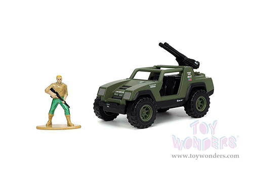 Jada Toys Hollywood Rides - G.I. Joe V.A.M.P. with Duke Diecast Figurine (1/32 scale diecast model car, Olive Green) 33083