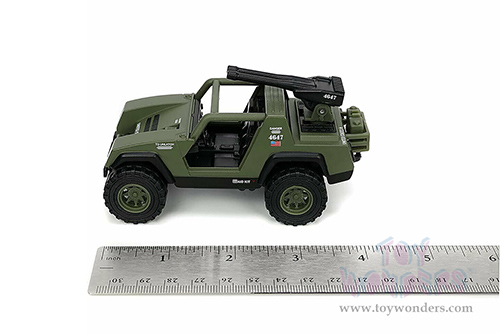 Jada Toys Hollywood Rides - G.I. Joe V.A.M.P. with Duke Diecast Figurine (1/32 scale diecast model car, Olive Green) 33083