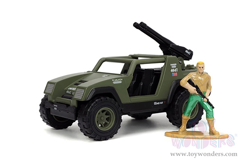 Jada Toys Hollywood Rides - G.I. Joe V.A.M.P. with Duke Diecast Figurine (1/32 scale diecast model car, Olive Green) 33083