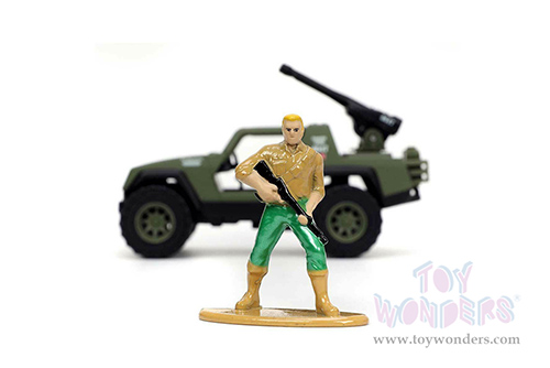 Jada Toys Hollywood Rides - G.I. Joe V.A.M.P. with Duke Diecast Figurine (1/32 scale diecast model car, Olive Green) 33083