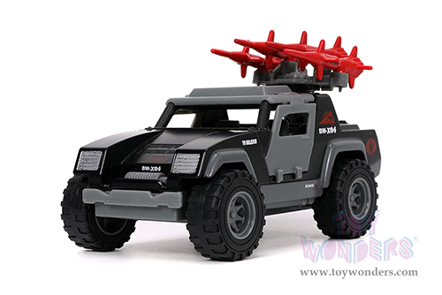 Jada Toys Hollywood Rides - G.I. Joe Stinger with Missile Launcher and Cobra Commander Diecast Figurine (1/32 scale diecast model car, Gray) 33085