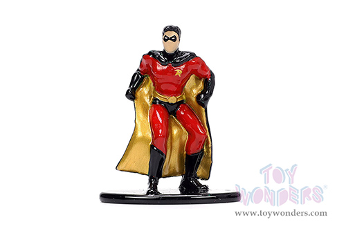 Jada Toys - Hollywood Rides | Chevrolet® Camaro® with Robin Diecast Figure "Batman" (1967, 1/32 scale diecast model car, Dark Red/Black Top) 33088/12