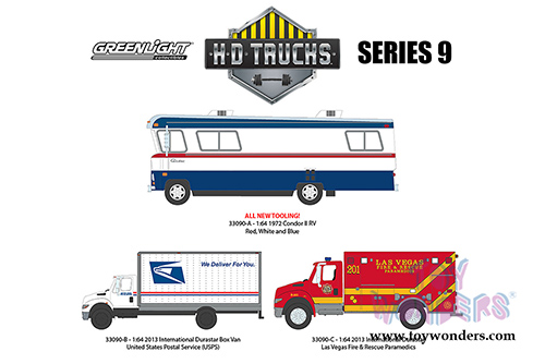 Greenlight - Heavy Duty Trucks Series 9 (1/64 scale diecast model car, Asstd.) 33090/48