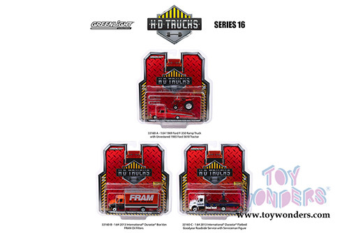 Greenlight - Heavy Duty Trucks Series 16 (1/64 scale die cast model car, Asstd.) 33160/48