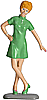 Motorhead Miniatures Figurine - Single Girl Barbara (1:24, Green) 331GN
