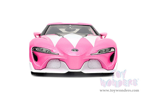 Jada Toys - Hollywood Rides | Power Rangers Toyota FT-1 Concept with Pink Ranger Diecast Figurine (1973, 1/24, diecast model car, Pink) 33224