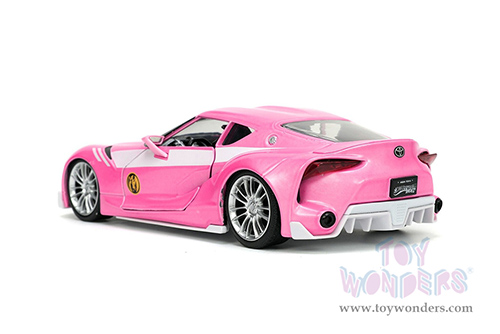 Jada Toys - Hollywood Rides | Power Rangers Toyota FT-1 Concept with Pink Ranger Diecast Figurine (1973, 1/24, diecast model car, Pink) 33224