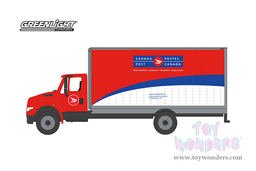 Greenlight - Heavy Duty Trucks Series 23 | International&reg; DuraStar&reg; Box Van "Canada Post" (2013, 1/64 scale diecast model car, Red/White with Blue Stripes) 33230B/48
