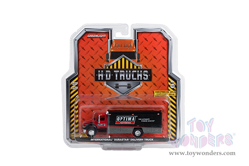 Greenlight - Heavy Duty Trucks Series 24 | International&reg; Durastar 4400 Delivery Truck "OPTIMA Batteries" (1/64 scale diecast model car, Red/Black) 33240C/48