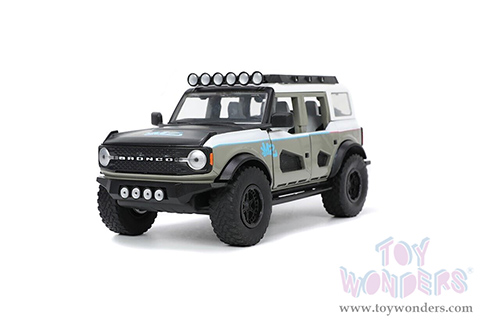 Jada Toys Just Trucks | Ford Bronco Hardtop "M2 Motoring" (2021, 1/24 scale diecast model car, Gray/White/Matte Black) 33299