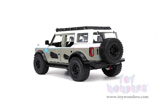 Jada Toys Just Trucks | Ford Bronco Hardtop "M2 Motoring" (2021, 1/24 scale diecast model car, Gray/White/Matte Black) 33299