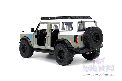 Jada Toys Just Trucks | Ford Bronco Hardtop "M2 Motoring" (2021, 1/24 scale diecast model car, Gray/White/Matte Black) 33299