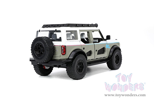 Jada Toys Just Trucks | Ford Bronco Hardtop "M2 Motoring" (2021, 1/24 scale diecast model car, Gray/White/Matte Black) 33299