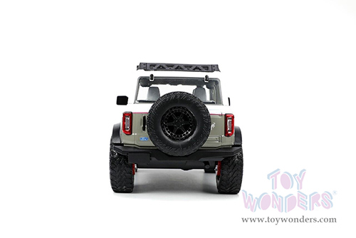 Jada Toys Just Trucks | Ford Bronco Hardtop "M2 Motoring" (2021, 1/24 scale diecast model car, Gray/White/Matte Black) 33299