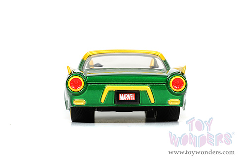 Jada Toys - Hollywood Rides | Ford Thunderbird with Marvel  Loki™ Diecast Figurine (1963, 1/24, diecast model car, Green/Yellow) 33357