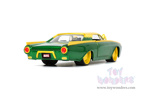 Jada Toys - Hollywood Rides | Ford Thunderbird with Marvel  Loki™ Diecast Figurine (1963, 1/24, diecast model car, Green/Yellow) 33357