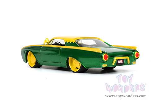 Jada Toys - Hollywood Rides | Ford Thunderbird with Marvel  Loki™ Diecast Figurine (1963, 1/24, diecast model car, Green/Yellow) 33357