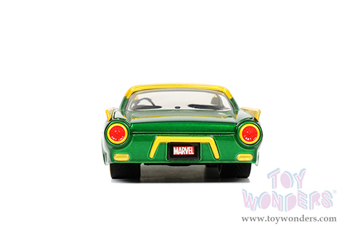 Jada Toys - Hollywood Rides | Ford Thunderbird with Marvel  Loki™ Diecast Figurine (1963, 1/24, diecast model car, Green/Yellow) 33357