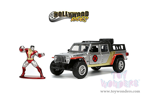 Jada Toys Hollywood Rides - Marvel X-Men Jeep® Gladiator with Colossus Diecast Figurine (2020, 1/32 scale diecast model car, Silver) 33363