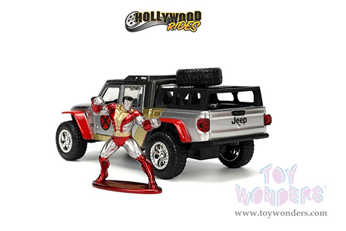 Jada Toys Hollywood Rides - Marvel X-Men Jeep® Gladiator with Colossus Diecast Figurine (2020, 1/32 scale diecast model car, Silver) 33363
