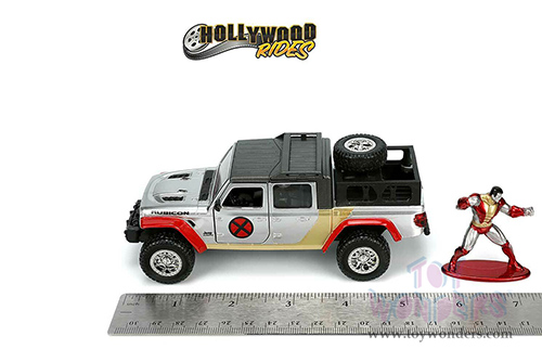Jada Toys Hollywood Rides - Marvel X-Men Jeep® Gladiator with Colossus Diecast Figurine (2020, 1/32 scale diecast model car, Silver) 33363