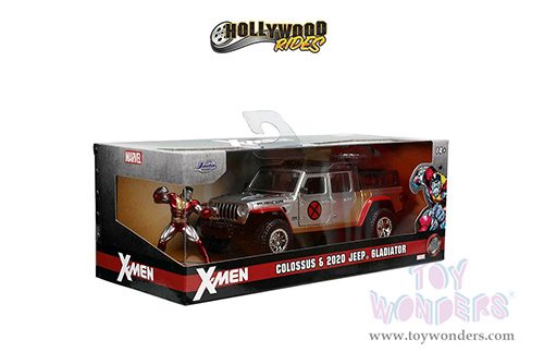Jada Toys Hollywood Rides - Marvel X-Men Jeep® Gladiator with Colossus Diecast Figurine (2020, 1/32 scale diecast model car, Silver) 33363