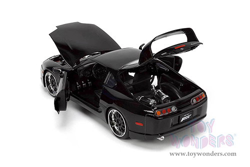 Jada Toys Fast & Furious - Toyota Supra Hardtop (1995, 1/24 scale diecast model car, Black) 33380