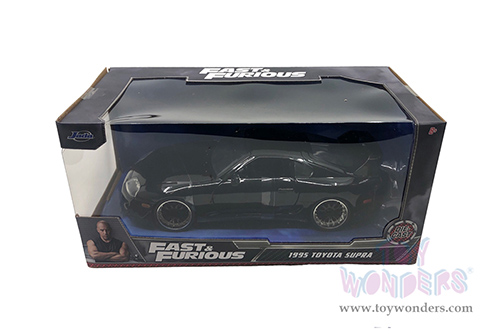 Jada Toys Fast & Furious - Toyota Supra Hardtop (1995, 1/24 scale diecast model car, Black) 33380