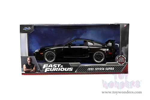Jada Toys Fast & Furious - Toyota Supra Hardtop (1995, 1/24 scale diecast model car, Black) 33380