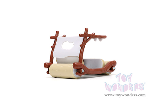 Jada Toys Hollywood Rides - Flintmobile with Fred Flinstone Diecast Figurine (1/32 scale diecast model car, Brown) 33382