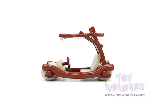 Jada Toys Hollywood Rides - Flintmobile with Fred Flinstone Diecast Figurine (1/32 scale diecast model car, Brown) 33382