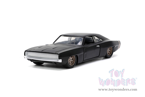 Jada Toys Fast & Furious - Dom's Dodge Charger Widebody F9 (1968, 1/32 scale diecast model car, Matte Black/W Bronze Tail Stripe) 33450