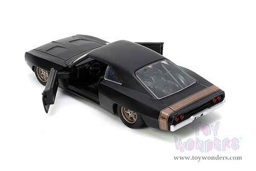 Jada Toys Fast & Furious - Dom's Dodge Charger Widebody F9 (1968, 1/32 scale diecast model car, Matte Black/W Bronze Tail Stripe) 33450