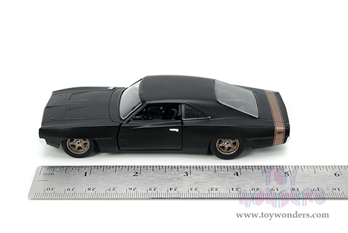 Jada Toys Fast & Furious - Dom's Dodge Charger Widebody F9 (1968, 1/32 scale diecast model car, Matte Black/W Bronze Tail Stripe) 33450