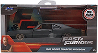 Show product details for Jada Toys Fast & Furious - Dom's Dodge Charger Widebody F9 (1968, 1/32 scale diecast model car, Matte Black/W Bronze Tail Stripe) 33450