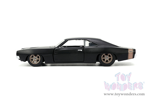 Jada Toys Fast & Furious - Dom's Dodge Charger Widebody F9 (1968, 1/32 scale diecast model car, Matte Black/W Bronze Tail Stripe) 33450