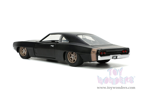 Jada Toys Fast & Furious - Dom's Dodge Charger Widebody F9 (1968, 1/32 scale diecast model car, Matte Black/W Bronze Tail Stripe) 33450