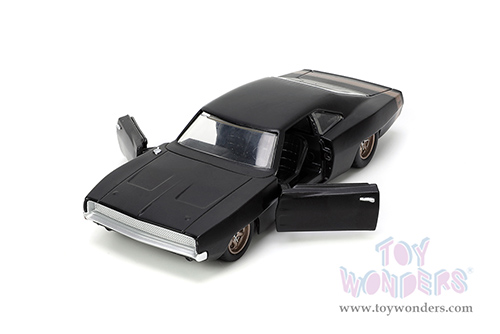 Jada Toys Fast & Furious - Dom's Dodge Charger Widebody F9 (1968, 1/32 scale diecast model car, Matte Black/W Bronze Tail Stripe) 33450