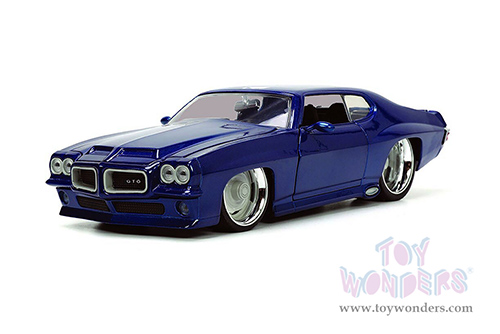 Jada Toys Bigtime Muscle - Pontiac&reg; GTO&reg; Hardtop (1971, 1/24 scale diecast model car, Dark Blue) 33545