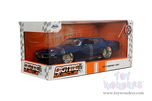 Jada Toys Bigtime Muscle - Pontiac&reg; GTO&reg; Hardtop (1971, 1/24 scale diecast model car, Dark Blue) 33545