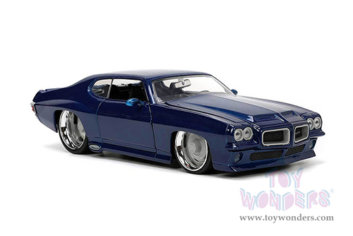 Jada Toys Bigtime Muscle - Pontiac&reg; GTO&reg; Hardtop (1971, 1/24 scale diecast model car, Dark Blue) 33545