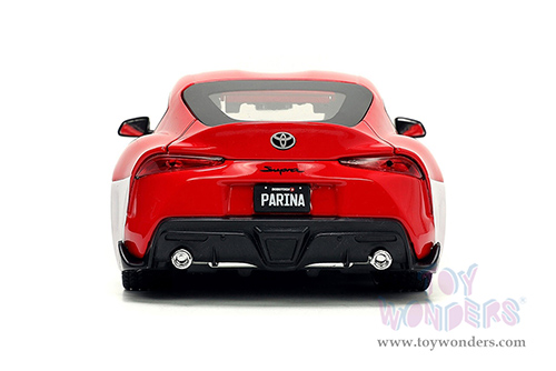 Jada Toys - Hollywood Rides | ROBOTECH&reg; Toyota Supra with Miriya Sterling Diecast Figure (2020, 1/24, diecast model car, Red/White) 33679