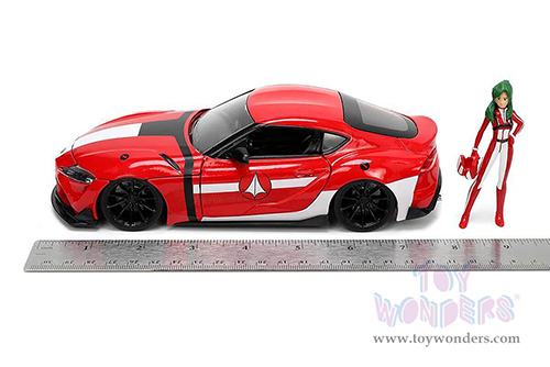 Jada Toys - Hollywood Rides | ROBOTECH&reg; Toyota Supra with Miriya Sterling Diecast Figure (2020, 1/24, diecast model car, Red/White) 33679