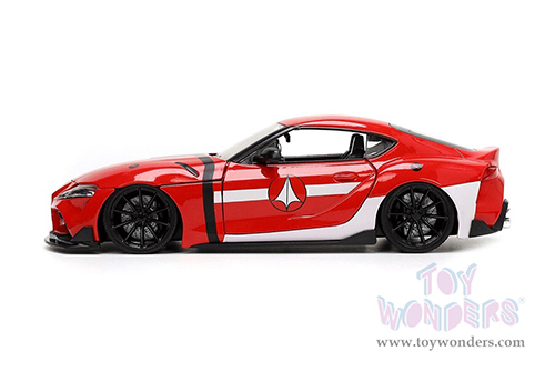 Jada Toys - Hollywood Rides | ROBOTECH&reg; Toyota Supra with Miriya Sterling Diecast Figure (2020, 1/24, diecast model car, Red/White) 33679