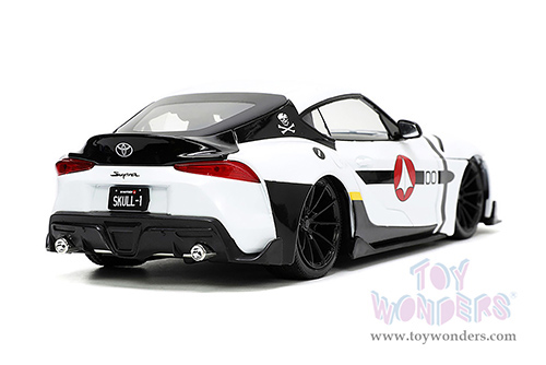 Jada Toys - Hollywood Rides | Robotech Toyota Supra with Roy Focker Diecast Figurine (2020, 1/24, diecast model car, White) 33682