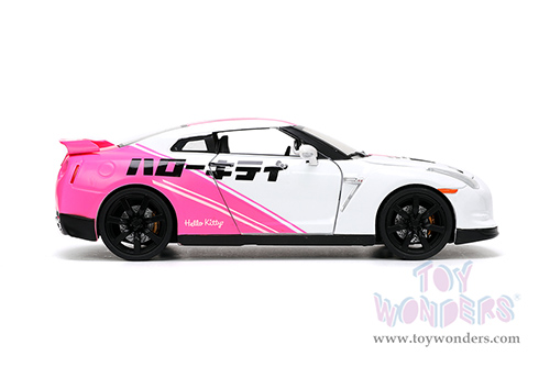 Jada Toys - Hollywood Rides | Nissan GT-R (R35) with Hello Kitty™ figure (2009, 1/24, diecast model car, White/Pink) 33724