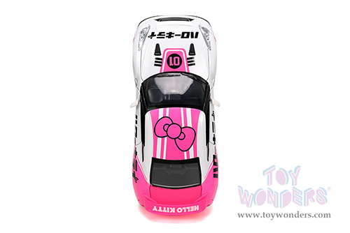 Jada Toys - Hollywood Rides | Nissan GT-R (R35) with Hello Kitty™ figure (2009, 1/24, diecast model car, White/Pink) 33724