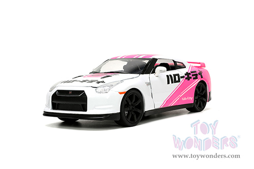 Jada Toys - Hollywood Rides | Nissan GT-R (R35) with Hello Kitty™ figure (2009, 1/24, diecast model car, White/Pink) 33724