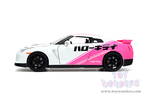 Jada Toys - Hollywood Rides | Nissan GT-R (R35) with Hello Kitty™ figure (2009, 1/24, diecast model car, White/Pink) 33724